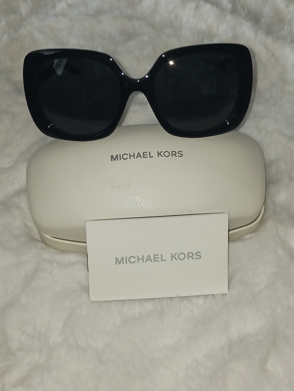 Michael Kors Women's Black Square Oversized Sunglasses - Picture 4 of 5